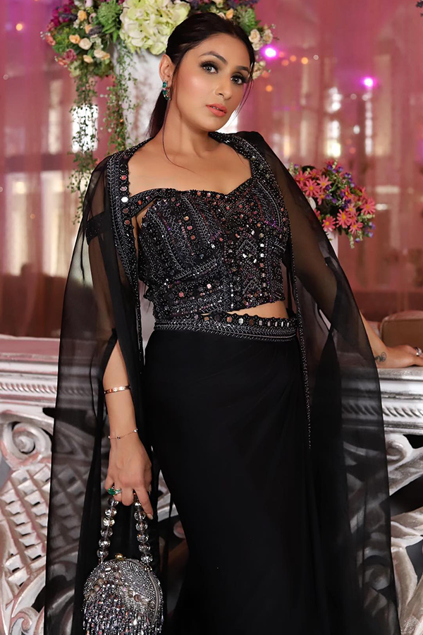 Midnight Glam Black Embellished Saree