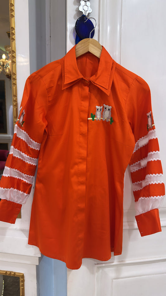 Orange Owl Shirt