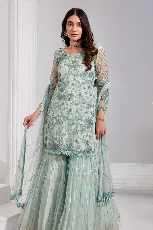 Serene Bloom - Embroidered Sharara Set