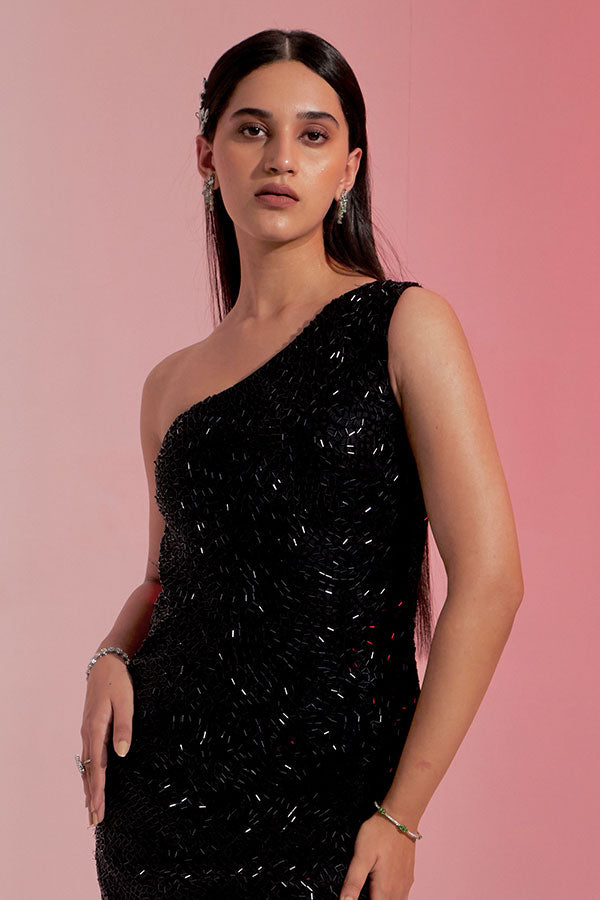 Noir Enigma Sequin Gown