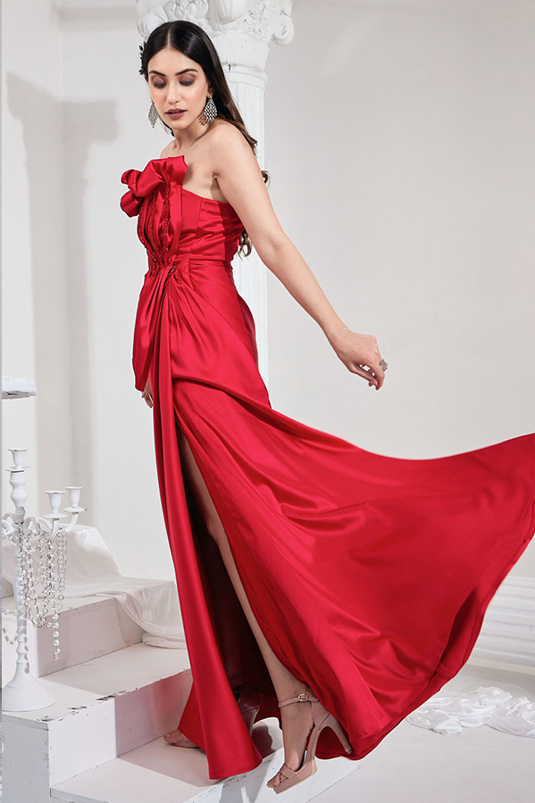 Scarlet Radiance Gown