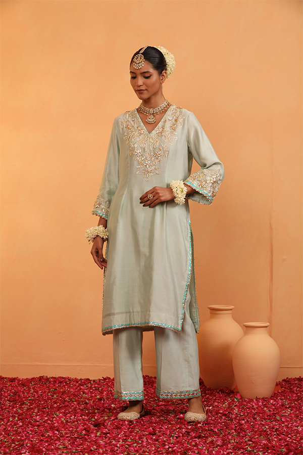 Serene Opulence Embroidered Set