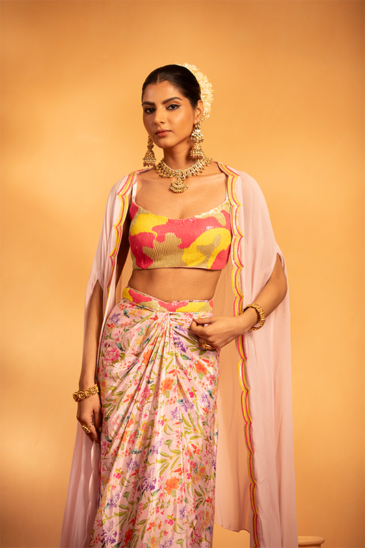 Blooming Radiance Draped Set