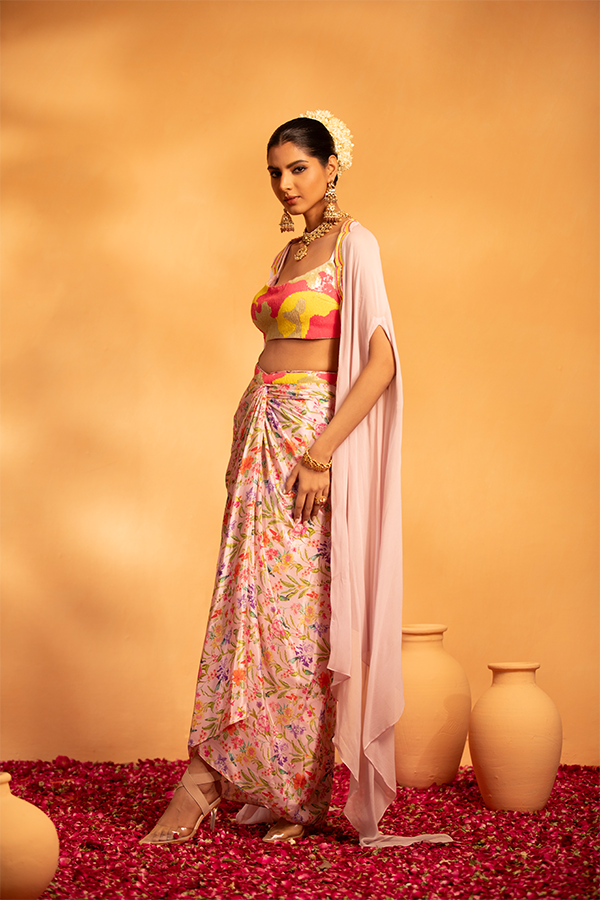 Blooming Radiance Draped Set