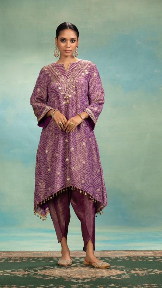 Amira Bandhni Kurta Set