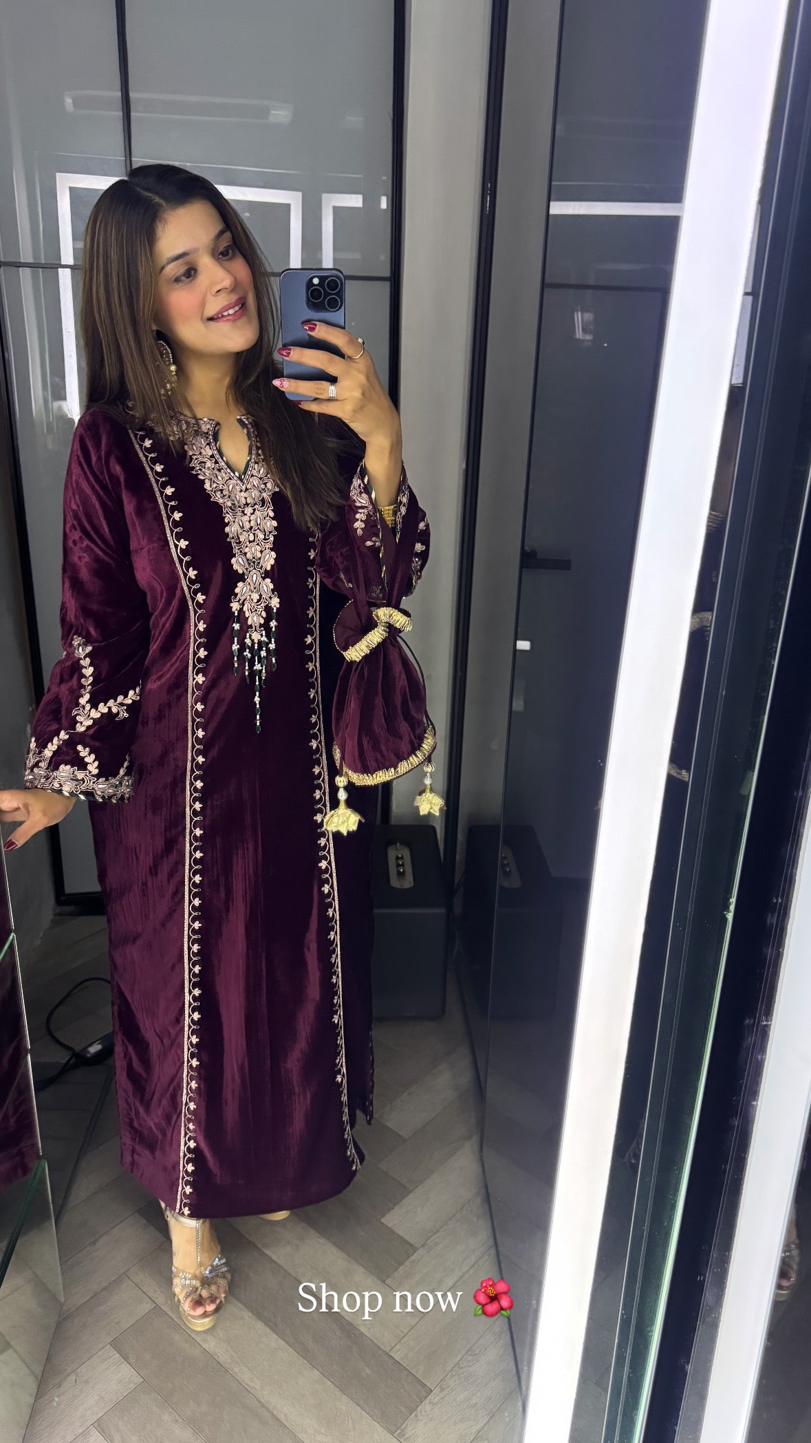 Ruby Velvet Kaftan