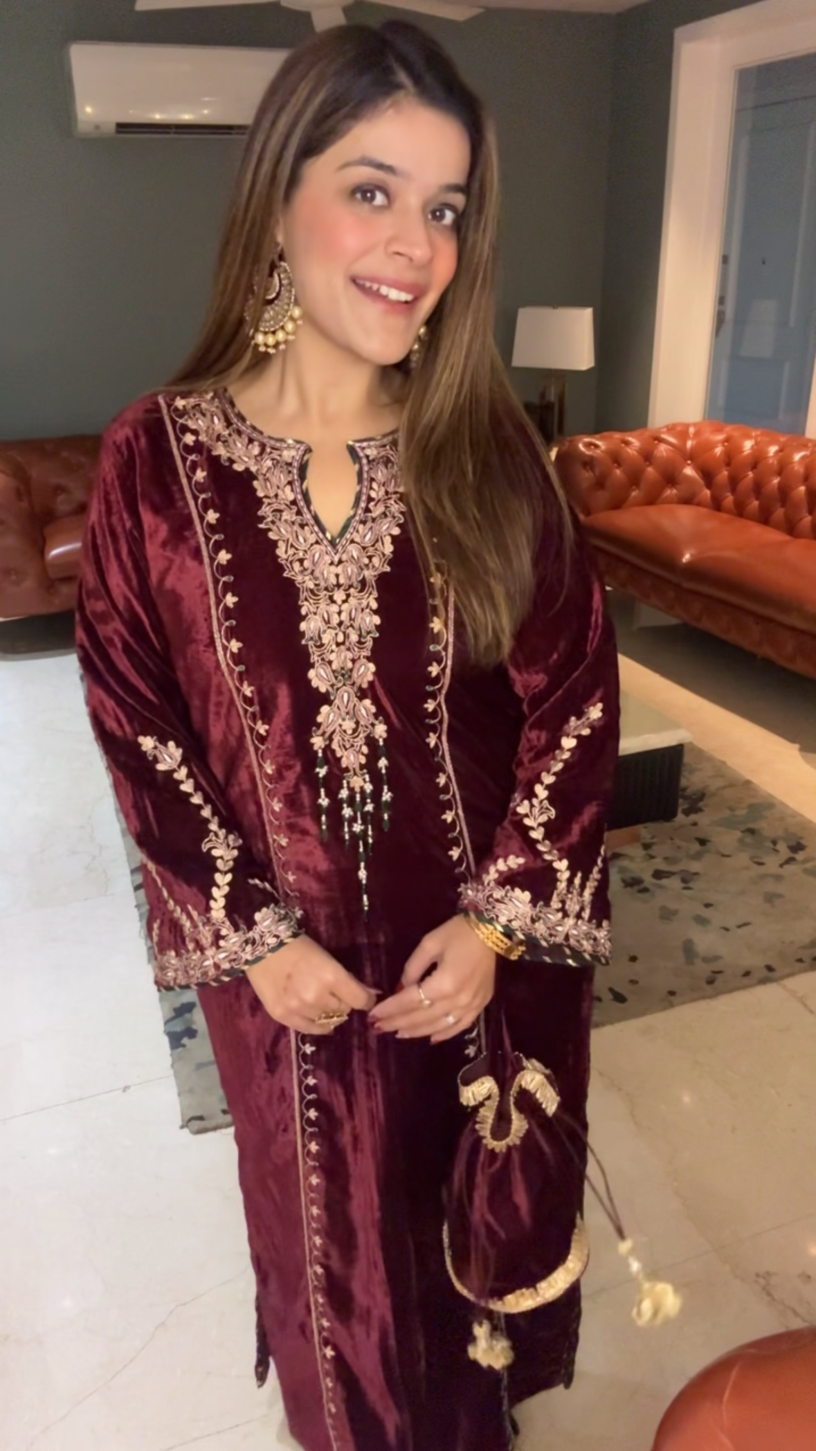Ruby Velvet Kaftan