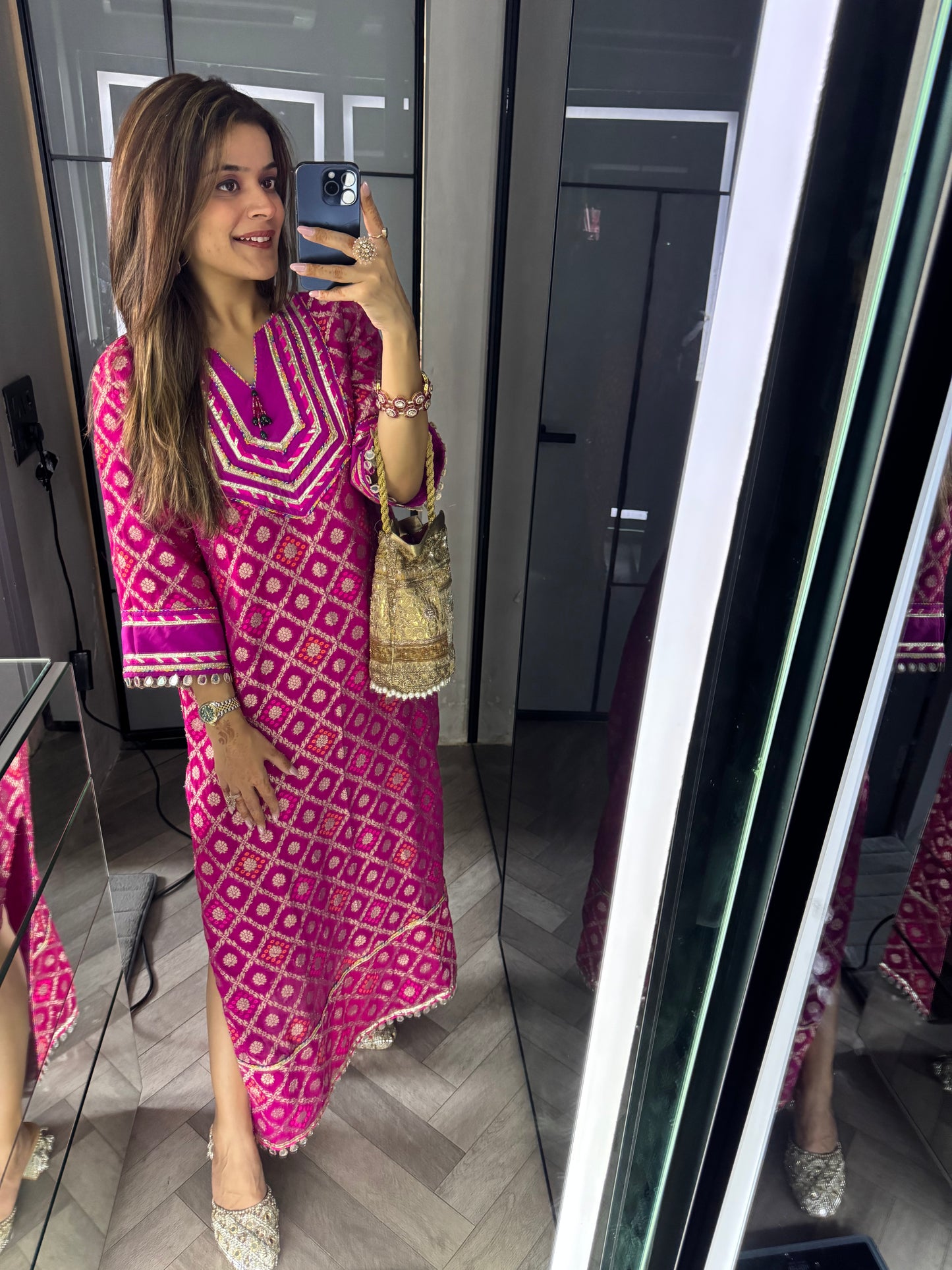 Rani Brocade Kaftan  with Gota