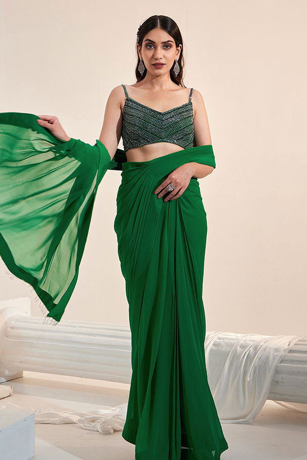 Emerald Grace Saree