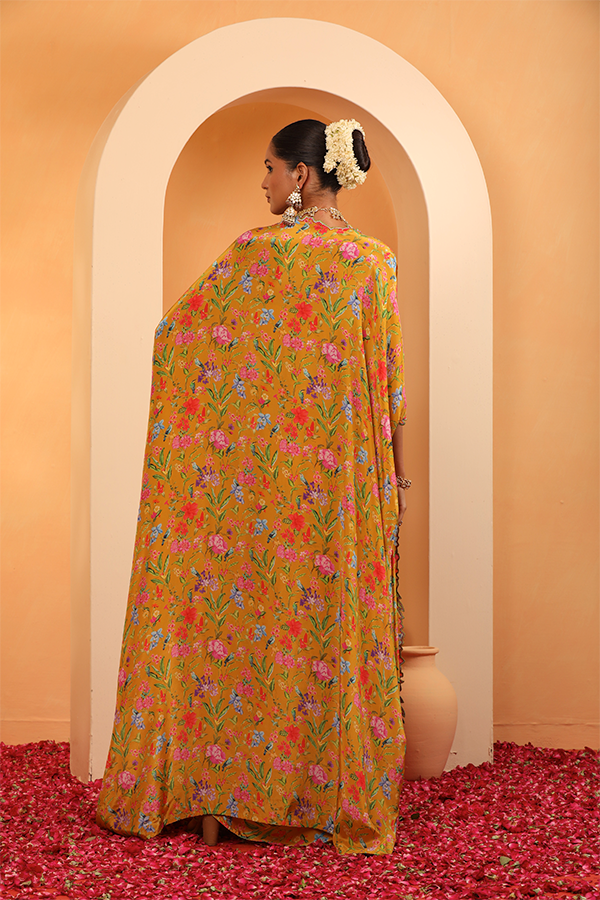 Golden Bloom Cape Set
