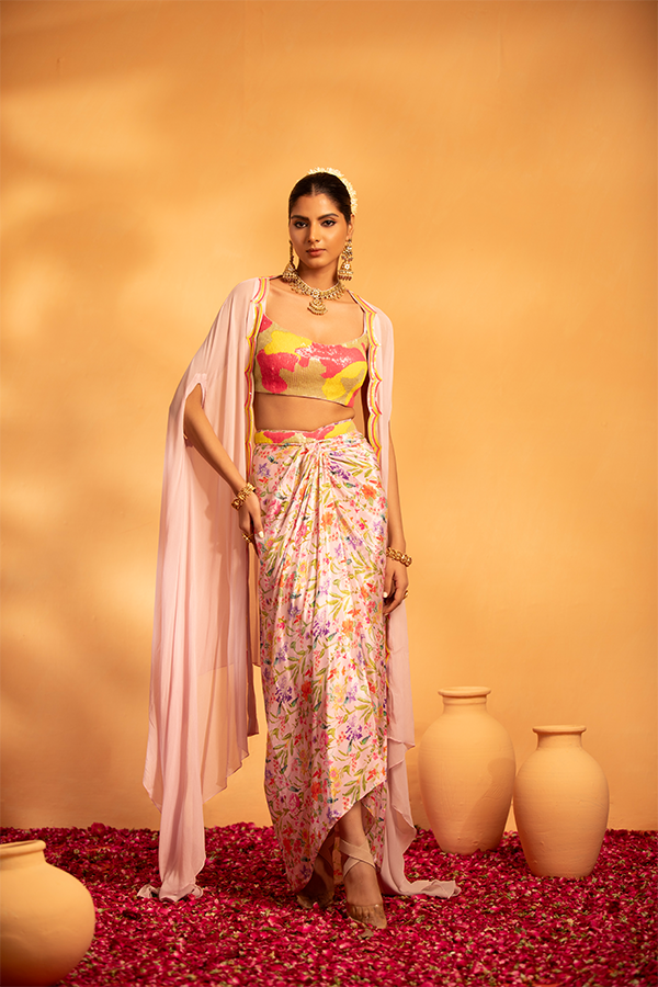 Blooming Radiance Draped Set